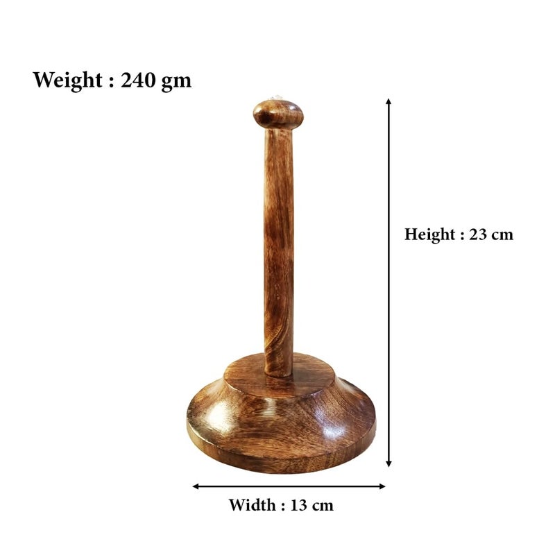 Vintageware Wooden Kitchen Tissue Roll Holder, Napkin Holder Stand for Kitchen, Bathroom, Desk, Table, Brown - Image 4