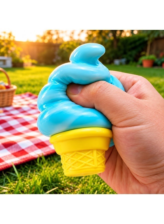 M.A&F's Schylling Needoh Ice Cream Cone - Sensory Squeeze Toy (Pink) - Image 4