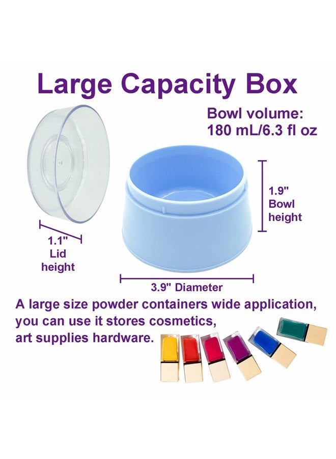 Aurasin علبة بودرة الأطفال خالية من BPA، كبيرة 2.8 بوصة، علبة بودرة الجسم الفخمة بعد الاستحمام، حاوية بودرة الوجه/الجسم للأطفال، حاوية بودرة التلك لمستحضرات التجميل مع مقبض يد (أزرق) - Image 5