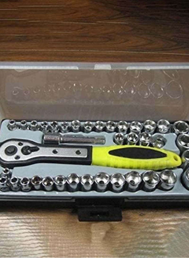 GGOOT Ratchet Wrench Socket Wrench Set Tool Set Hardware Tool Set Repair Tool Sleeve Set Ratchet Wrench Set 40Pcs 1109  - Image 2