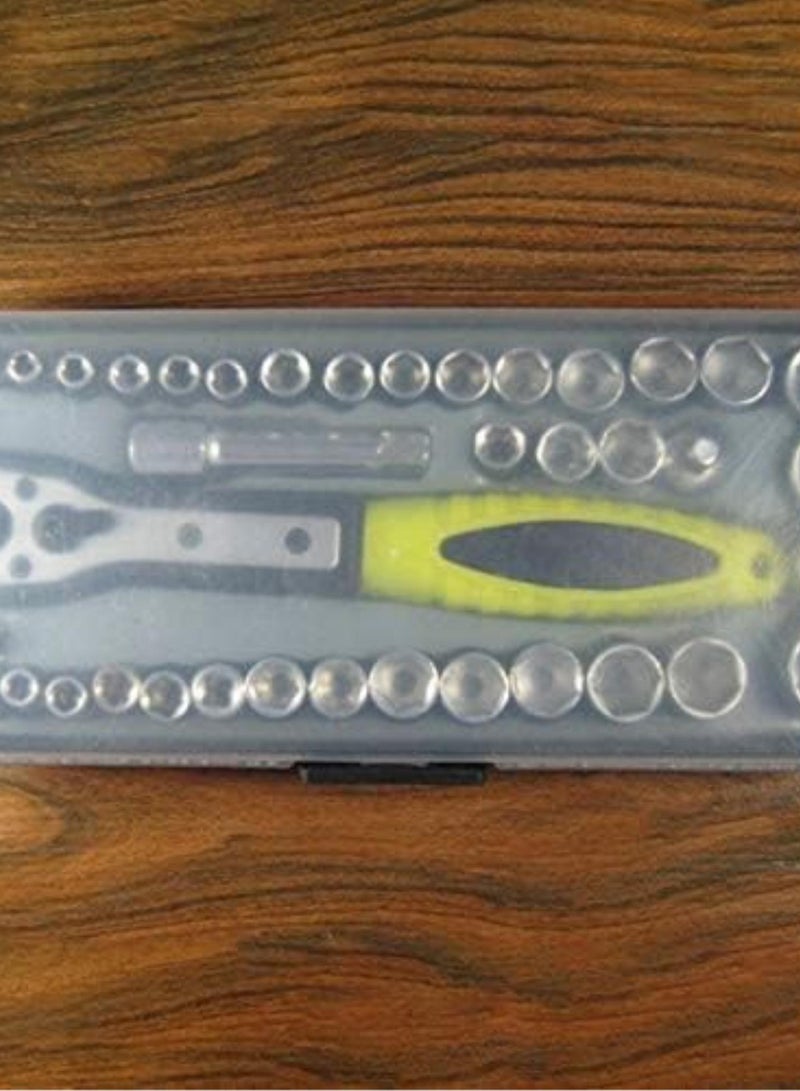 GGOOT Ratchet Wrench Socket Wrench Set Tool Set Hardware Tool Set Repair Tool Sleeve Set Ratchet Wrench Set 40Pcs 1109  - Image 4