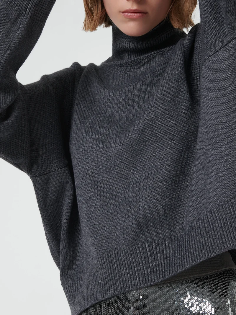 leem  Funnel-Neck Boxy Sweater for Women | Best Price UAE
