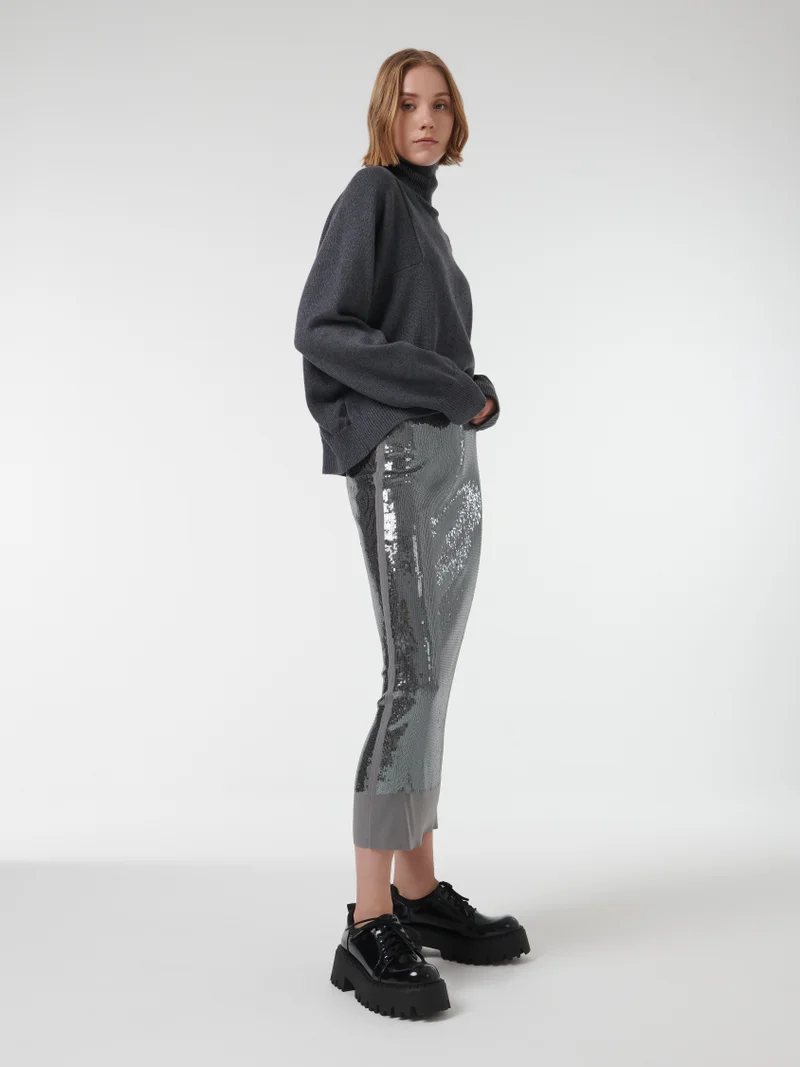 leem Funnel-Neck Boxy Sweater