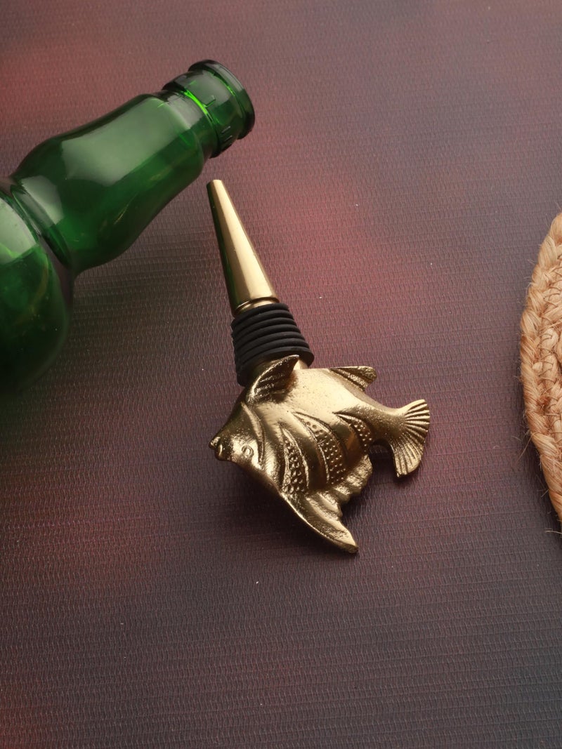 Trovea's Golden Fish Bottle Stopper for Softdrinks, Red Wine, White Wine, Sparkling Wine and Champagne - Image 2