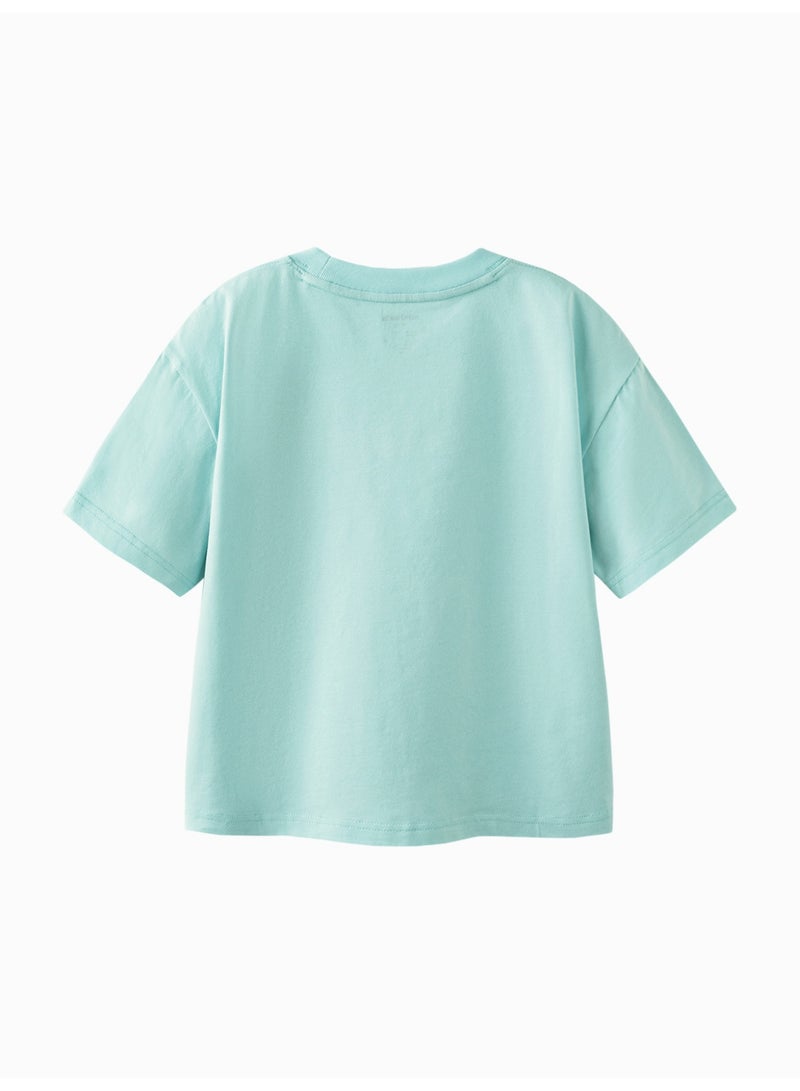 mini bala Unisex Kid Premium Soft Short - Sleeve T - Shirt, Breathable, Comfortable, Classic Crew Neck Design, Adorable Logo Detail, Versatile for Daily Wear, Playdates Children's Casual Essential Top - Image 5