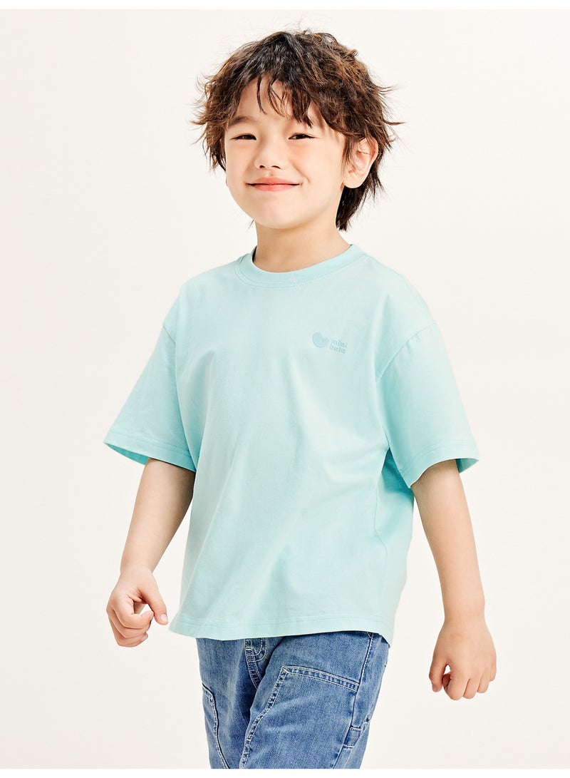 mini bala Unisex Kid Premium Soft Short - Sleeve T - Shirt, Breathable, Comfortable, Classic Crew Neck Design, Adorable Logo Detail, Versatile for Daily Wear, Playdates Children's Casual Essential Top - Image 2