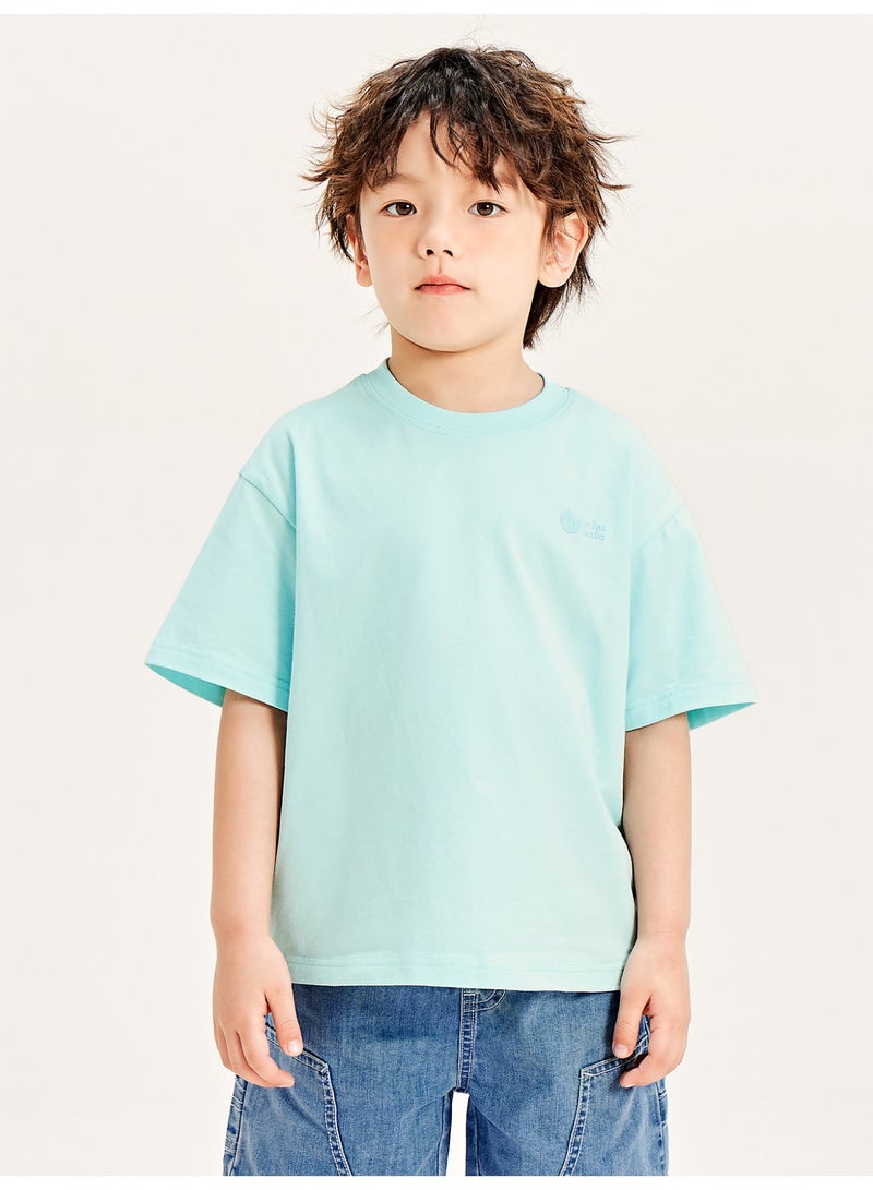 mini bala Unisex Kid Premium Soft Short - Sleeve T - Shirt, Breathable, Comfortable, Classic Crew Neck Design, Adorable Logo Detail, Versatile for Daily Wear, Playdates Children's Casual Essential Top - Image 1