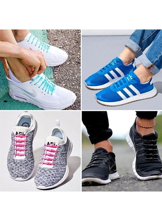 30 قطعة من أربطة الأحذية بدون ربط للبالغين، أربطة أحذية مرنة كسولة من المطاط والسيليكون بدون ربط للأحذية الرياضية - Image 4