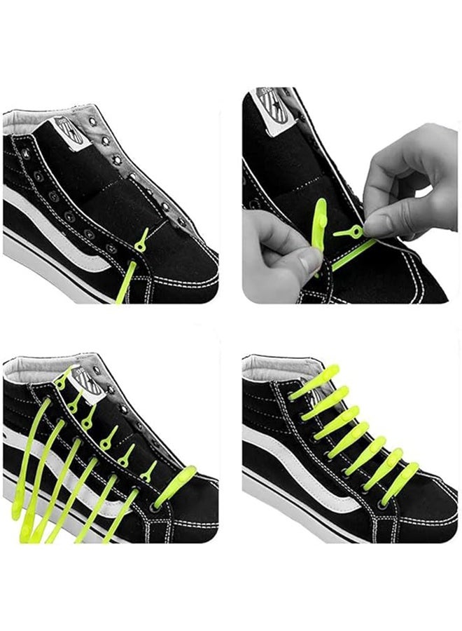 30 قطعة من أربطة الأحذية بدون ربط للبالغين، أربطة أحذية مرنة كسولة من المطاط والسيليكون بدون ربط للأحذية الرياضية - Image 3