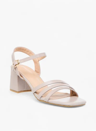 Celeste Womens Block Heel Sandals With Buckle Closure