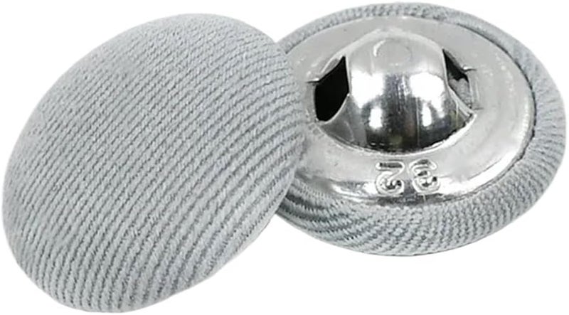 أزرار خياطة مغطاة بالقماش 200 قطعة مستديرة 25 مم للحرف القمصان الملابس الزخارف - Image 2