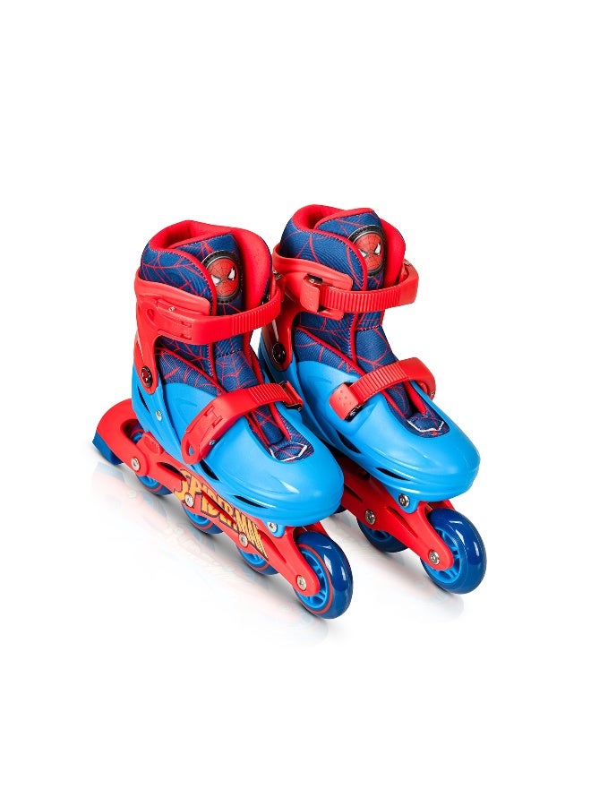 Spartan Spiderman Inline Skates for Kids Size S 31–34 | Durable Hardshell Boot with Soft Liner | 64mm PU CAST Wheels | ABEC‑7 Bearings | Adjustable Fit Marvel Skates – SP‑1022 - Image 1