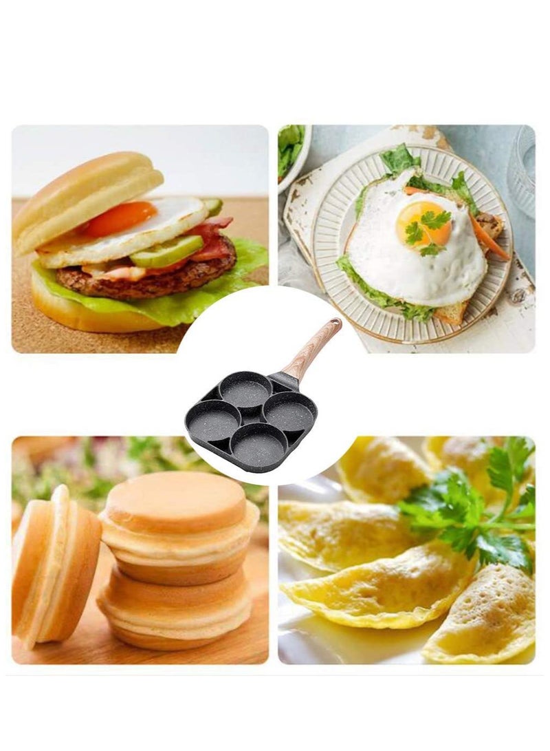 GO2CAMPS 4 Hole Egg Frying/Pan Cake/Hamburger/Omlet Frying Pan Non-stick Cooking Pan  Multipurpose - Image 3