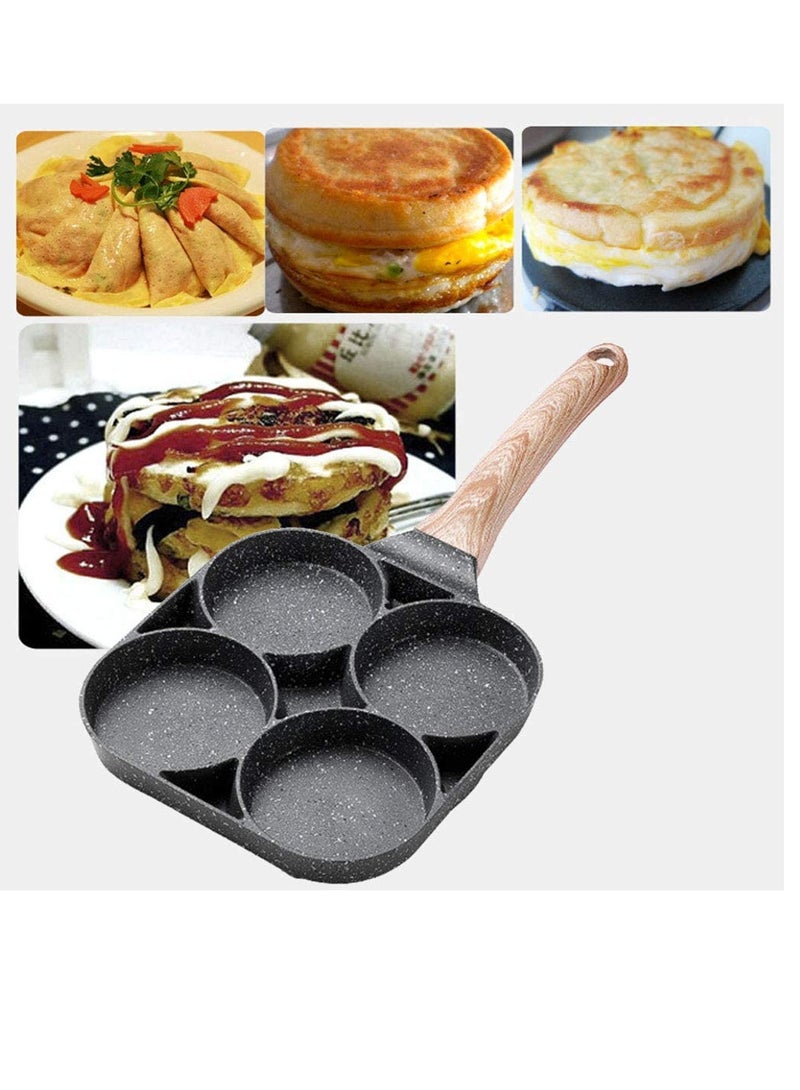 GO2CAMPS 4 Hole Egg Frying/Pan Cake/Hamburger/Omlet Frying Pan Non-stick Cooking Pan  Multipurpose - Image 2