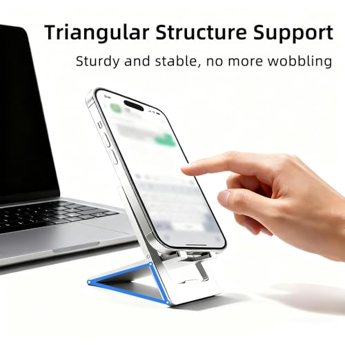 JYWYBF Durable Aluminum Phone Holder with Bottle Opener, Flat iPhone Stand for Desk, Cell Phone Stand for Travel Essentials & Office Accessories (Silver) - Image 2