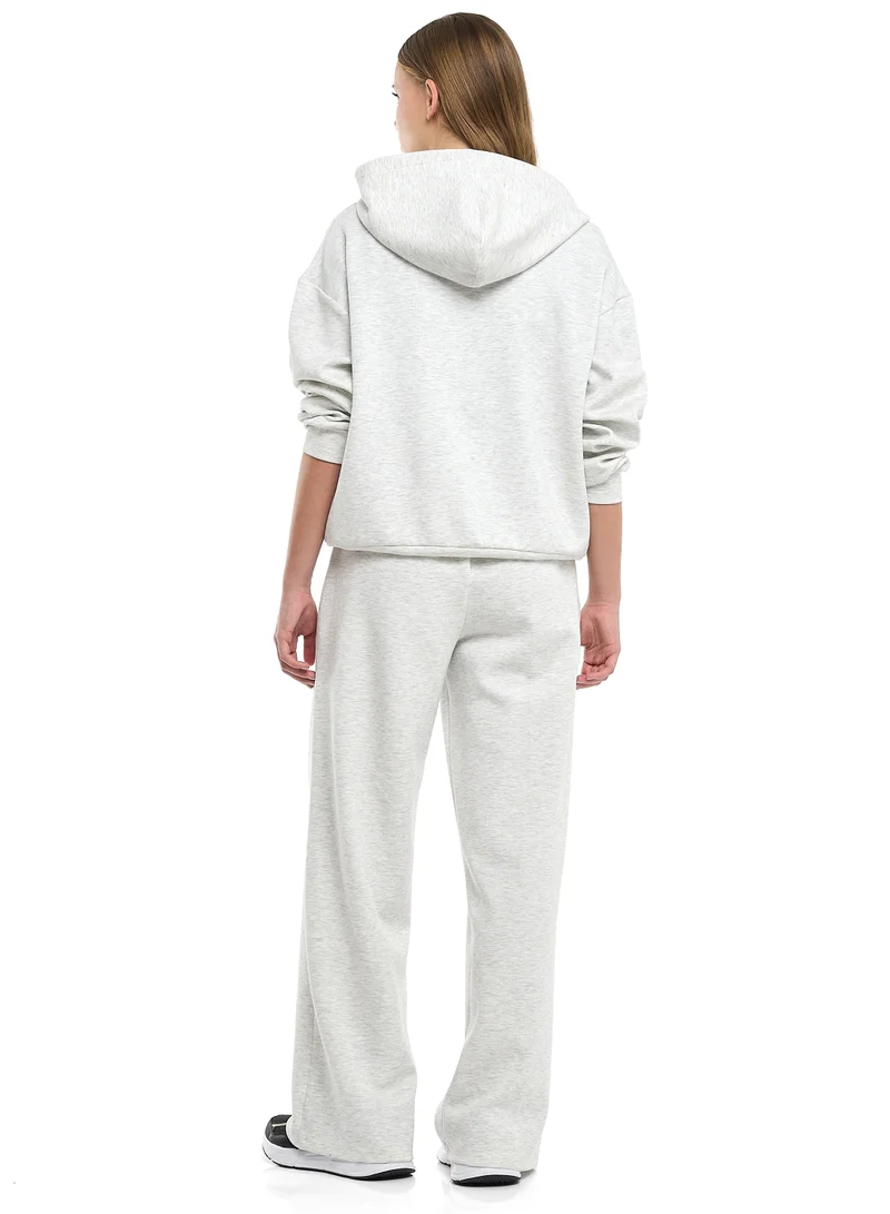 victor and jane 2 Piece Set-  Zip-Front Hoodie &amp; Wide-Leg Trousers Set