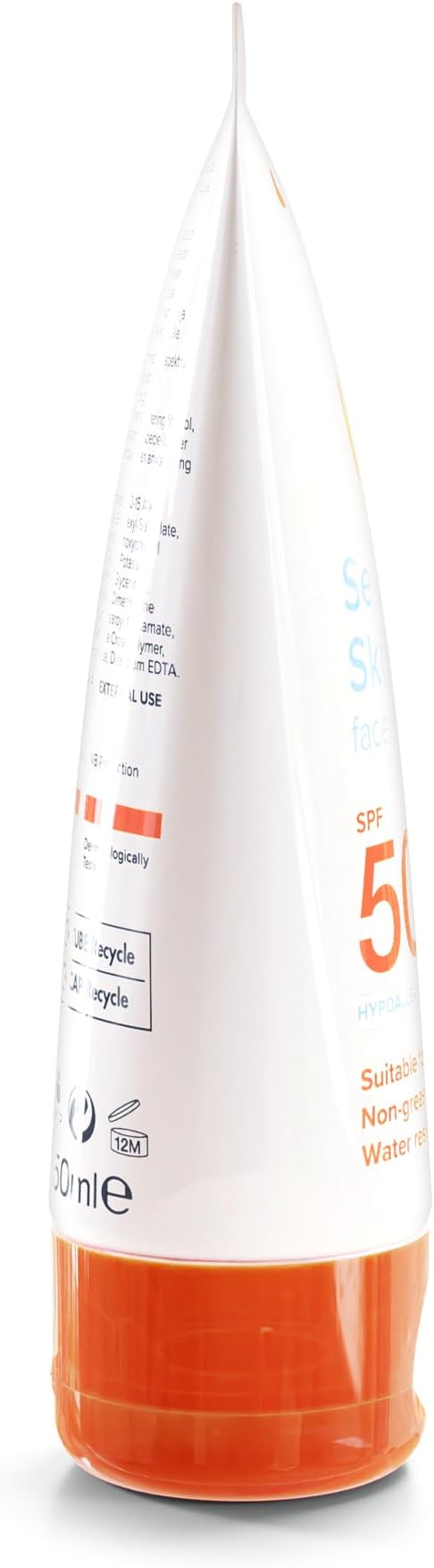 Calypso Sensitive Skin Face Sun Lotion SPF 50 Very High Protection Hypoallergenic Sunscreen Suitable for Kids Water Resistant 50ml - Image 3