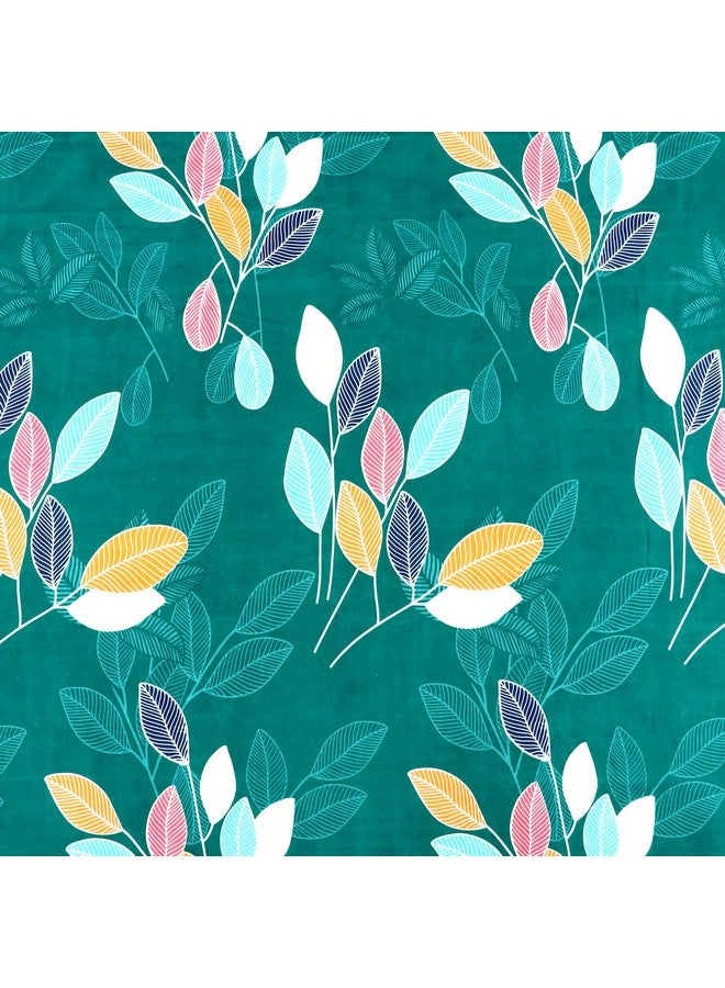 BSB HOME BSB HOME Premium Cotton 210Tc Elastic Fitted Bedsheets with 2 Pillow Covers | Double/Queen Bed with All Around Elastic 220 TC Supersoft Floral Pattren Breathable |Size-78 x72+8 inches |Dark Green  - Image 3