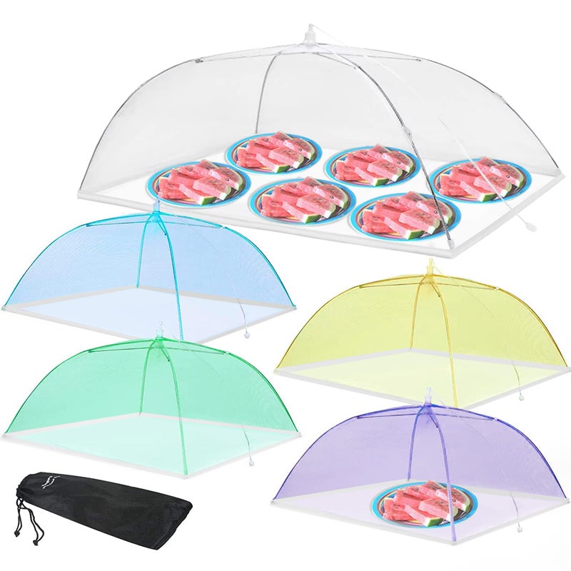 Anpro Anpro Food Covers for OutsideFood TentsFood Covers for Outdoors Mesh Screen Mesh Food Tent Picnic Pool Party Supplies PopUp and Collapsible 2 Extra Large 40 x 25 in  6 Large 17 x 17 in 