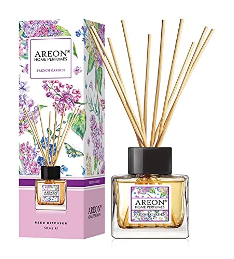 Areon Home Luxury Perfume Reed Diffuser  10 Rattan Reeds French Garden 50 ml