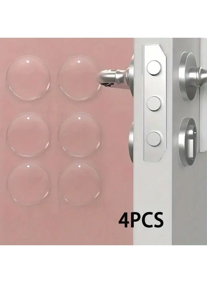 4pcs 6pcs Self Adhesive Reusable Soundproof Door Handle Wall Protector Anti Slip Durable Scratch Resistant For Home Office School Travel Storage Organization Back To School Supplies Essential Home Item - Image 1