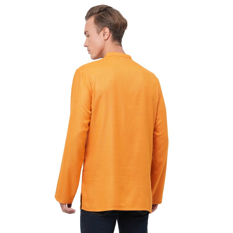 ARCHATTIRE Men’s Orange Polycotton Kurta for Men - Image 2