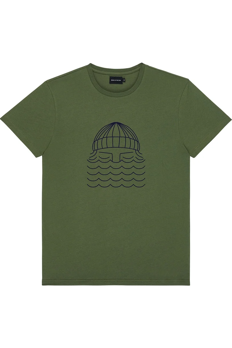 Bask in the Sun To the sea Kiwi T-Shirt 100% Organic Cotton