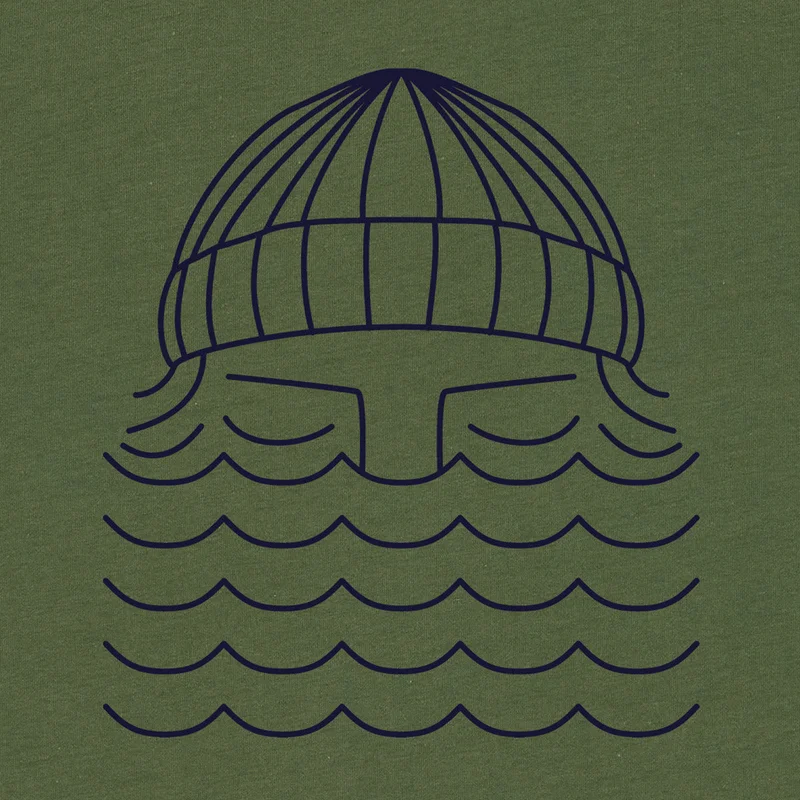 Bask in the Sun To the sea Kiwi T-Shirt 100% Organic Cotton