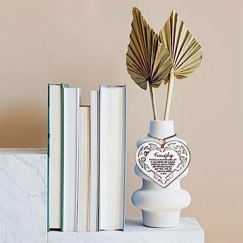 FOKCBOCM Heart Hanging Ornament - Stainless Steel Friendship Gift for Women Friends - All Occasions - Image 2