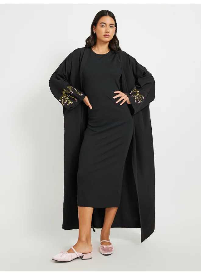 Take Two Take Two Embroidered Sleeve Hem A-Line Kimonos