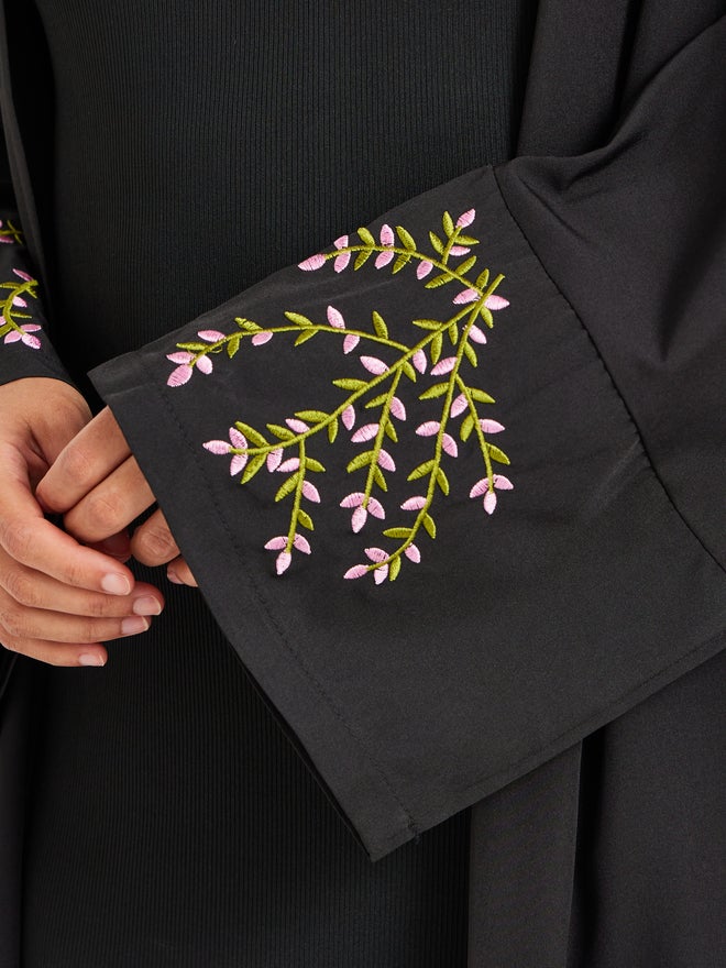 Styli Embroidered Sleeve Hem A-Line Kimonos - Image 4