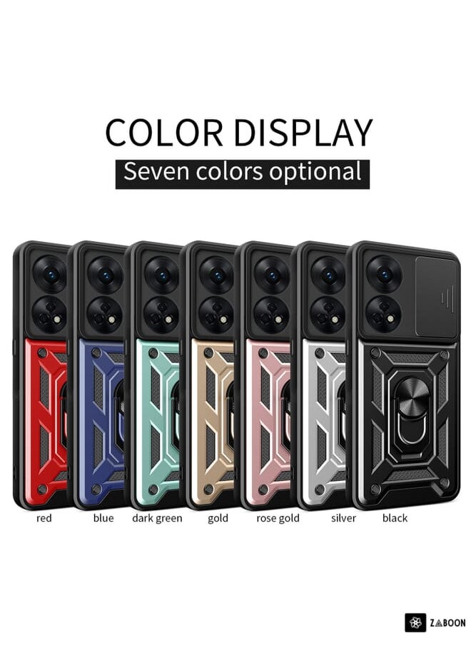 Green Tiger For OPPO Reno8 T 4G Sliding Camera Cover Design Phone Case(Rose Gold)  - Image 1