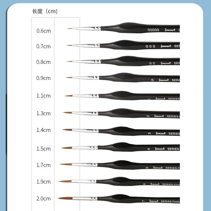Wolf Black Triangle Birch Pole Very Fine Nail Art Students Special Line Drawing Gouache Color Stroke Oil Brush Gouhui Pen - Image 3
