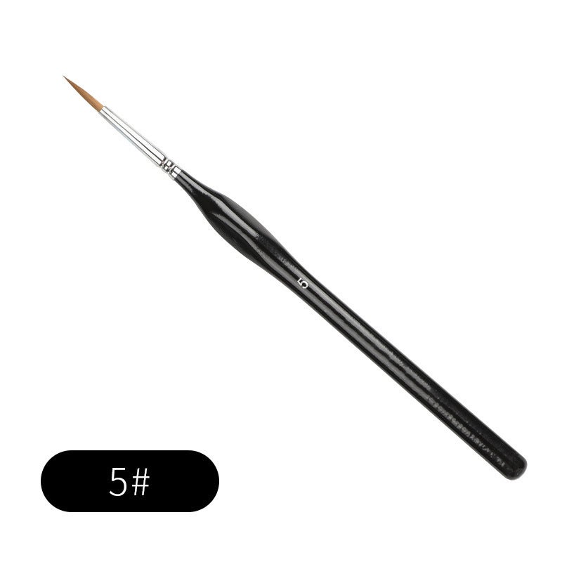 Wolf Black Triangle Birch Pole Very Fine Nail Art Students Special Line Drawing Gouache Color Stroke Oil Brush Gouhui Pen - Image 1