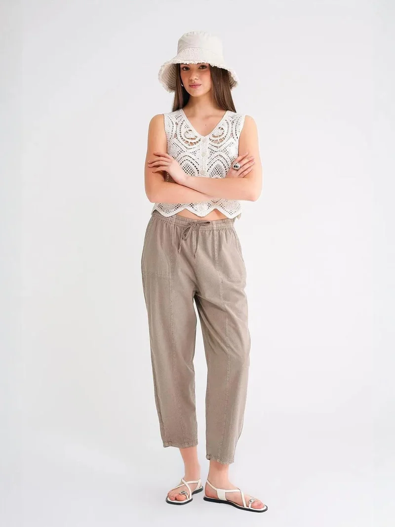 MixRay Mixray Cotton Jogger Pants with Drawstring Waist