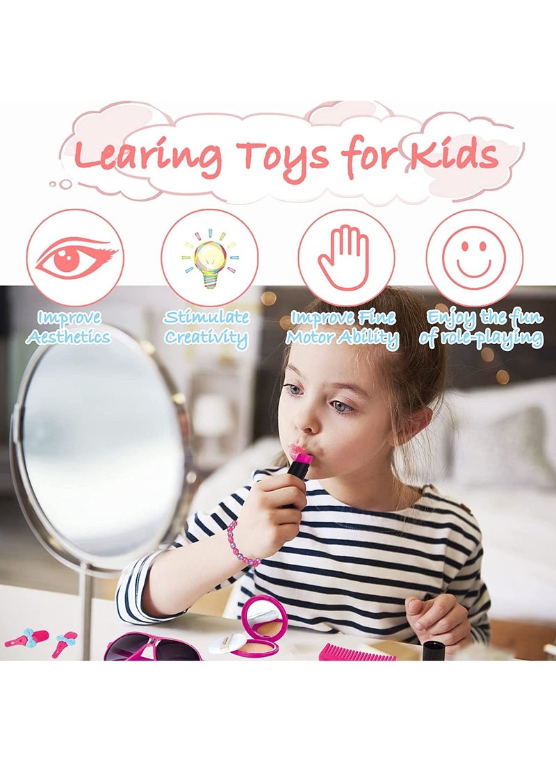 Swift 17 Pcs Kids Makeup Kit with Purse, Pretend Makeup for Girls, Include Keys & Play Phone with Sound, Makeup Toys Birthday for Girls Aged 3+  - Image 5
