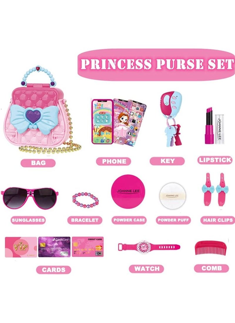 Swift 17 Pcs Kids Makeup Kit with Purse, Pretend Makeup for Girls, Include Keys & Play Phone with Sound, Makeup Toys Birthday for Girls Aged 3+  - Image 4