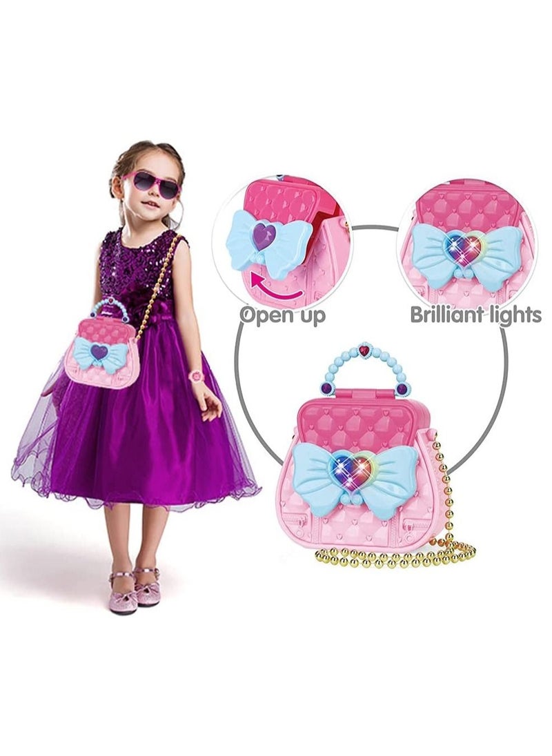 Swift 17 Pcs Kids Makeup Kit with Purse, Pretend Makeup for Girls, Include Keys & Play Phone with Sound, Makeup Toys Birthday for Girls Aged 3+  - Image 2