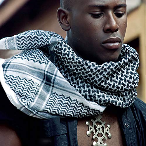 HOMELEX Keffiyeh Arab Head Scarf for Men Sheikh Muslim Turban Saudi Dubai Headwear - Image 3