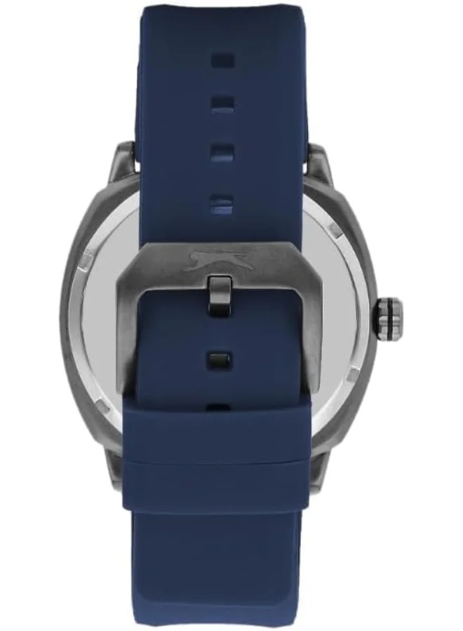 سلازنجر SLAZENGER Men's Watch, Multi Function Display and Silicone Strap - SL.9.2211.1.02, Blue