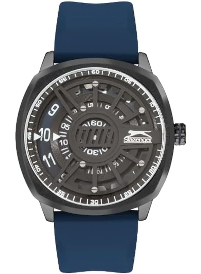 سلازنجر SLAZENGER Men's Watch, Multi Function Display and Silicone Strap - SL.9.2211.1.02, Blue