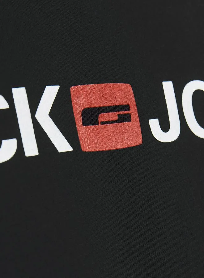 JACK & JONES Logo Print Crew Neck Regular Fit T-shirt