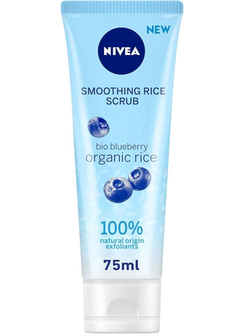 Nivea Face Smoothing Rice Scrub with Bio Blueberry 75ml - Image 1