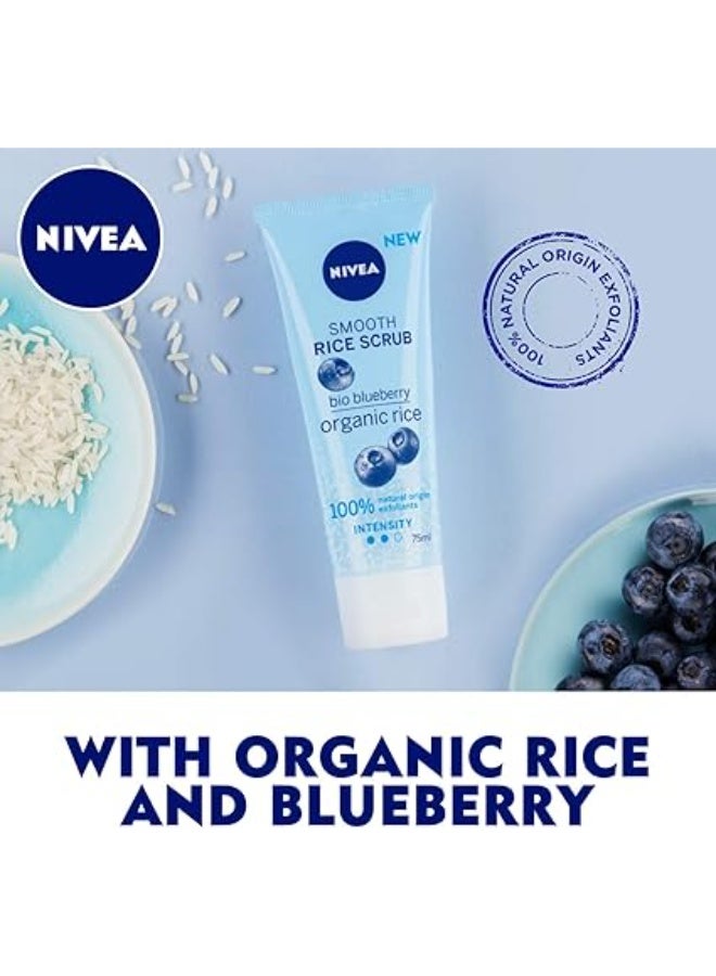 Nivea Face Smoothing Rice Scrub with Bio Blueberry 75ml - Image 2