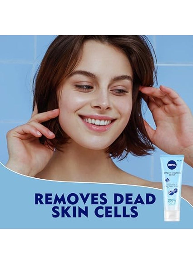 Nivea Face Smoothing Rice Scrub with Bio Blueberry 75ml - Image 3