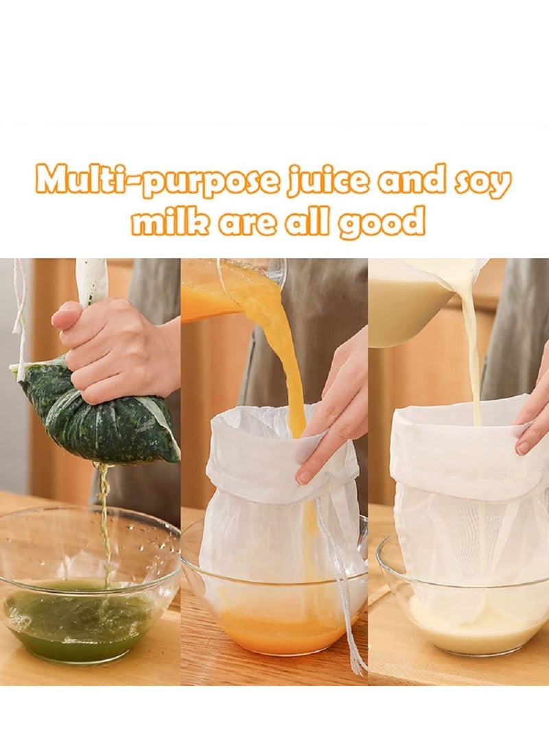 Generic - 3pcs Food Grade Soy Milk Filter Bags, 200 Micron 20*30CM Fine Mesh Bag Milk Filter Bag All Purpose Food Strainer Nylon Cheesecloth - Image 1