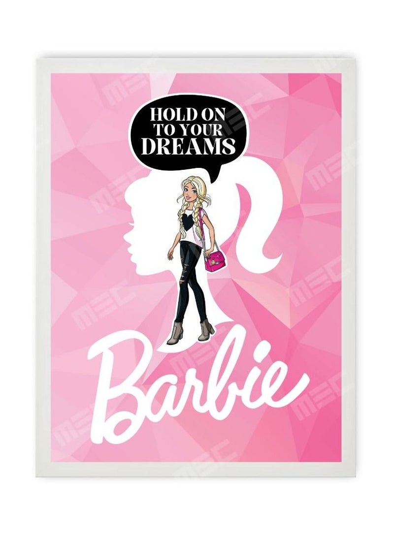 إم إي سي تمسك بإطار ملصق باربي بأحلامك مقاس 21x30 سم - Image 1