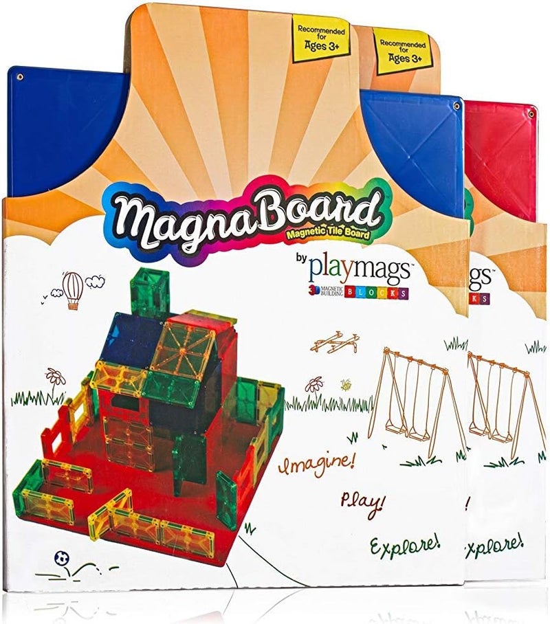 Playmags Building Board - Magnetic Starting Building Plate for or Other Magnetic Tiles - Great Add on to Any Magnetic Tile Toy (1 Pack - Colors May Vary) - Image 1