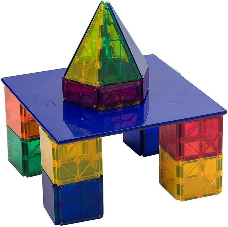 Playmags Building Board - Magnetic Starting Building Plate for or Other Magnetic Tiles - Great Add on to Any Magnetic Tile Toy (1 Pack - Colors May Vary) - Image 3