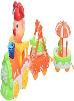 Plastic Electric Circus Train Kit Toy Contains Clown Character With Amusement Park Toys And Music Operating System Add More Entertaining For Kids Set Of 6 Pieces - Multi Color